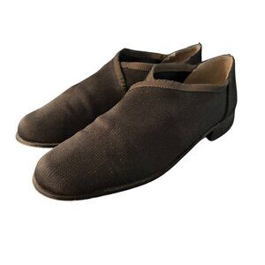 Stuart Weitzman Women's Brown Stretch Fabric Slip-On Shoes, Size 8